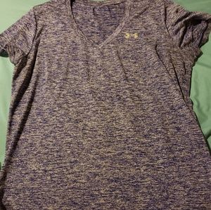 Purple under armour v-neck